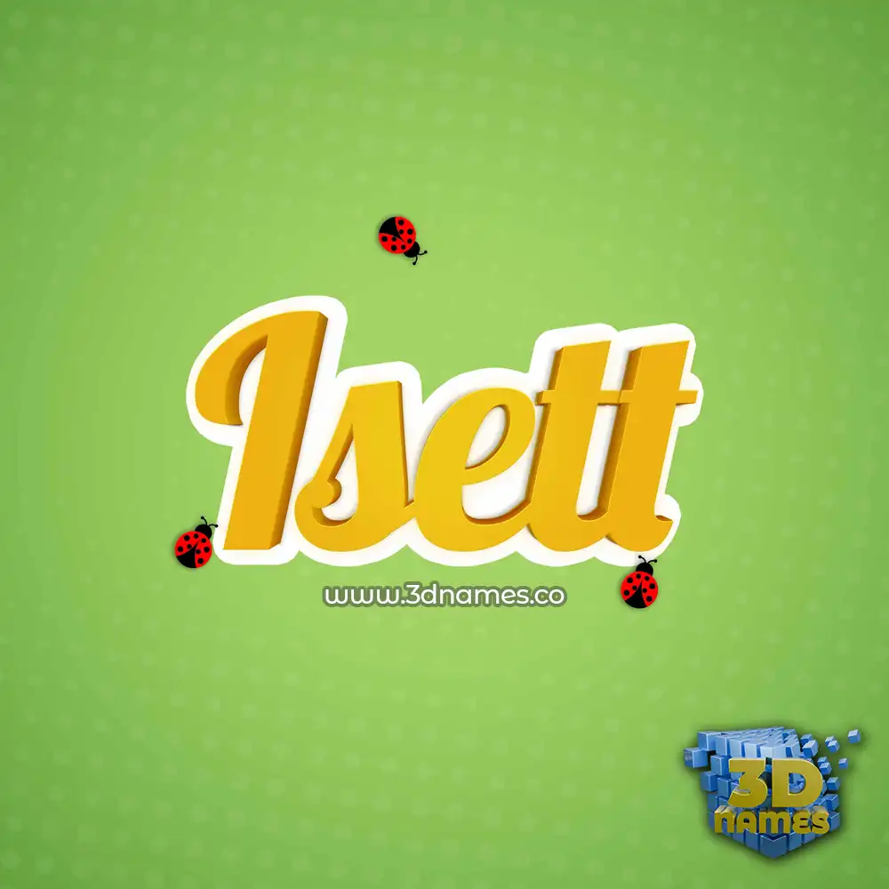 isett in Ladybugs style - 3D name wallpaper