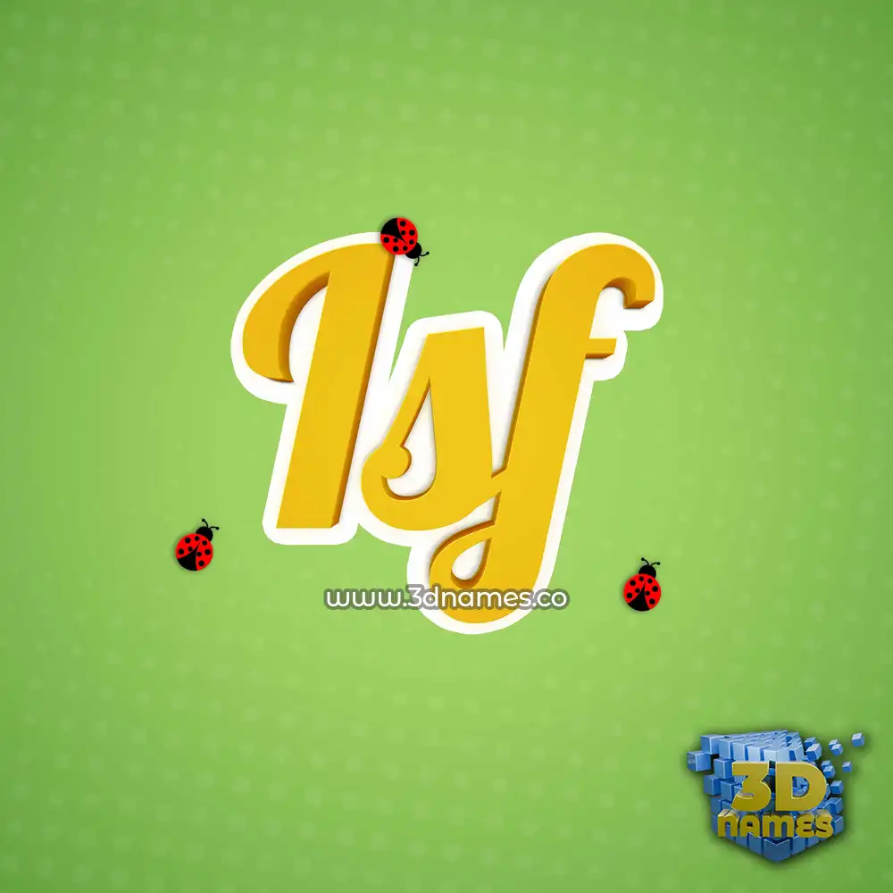 isf in Ladybugs style - 3D name wallpaper