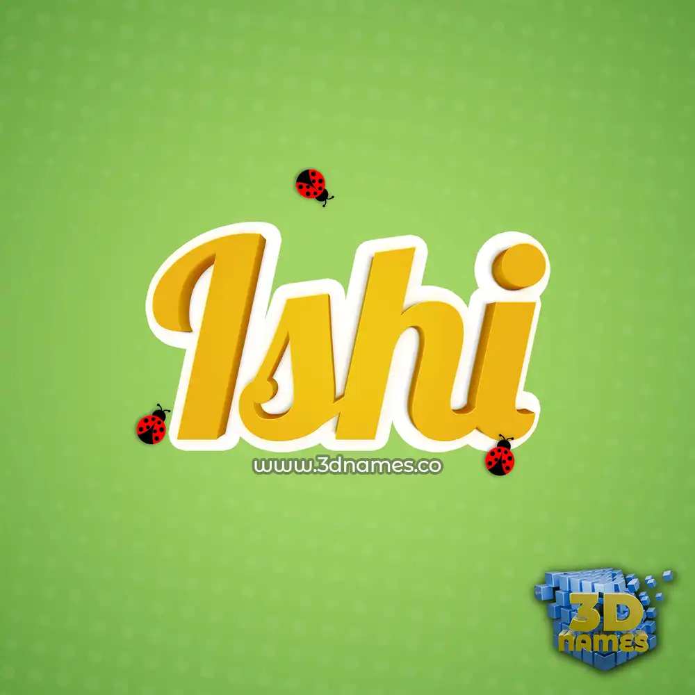 ishi in Ladybugs style - 3D name wallpaper