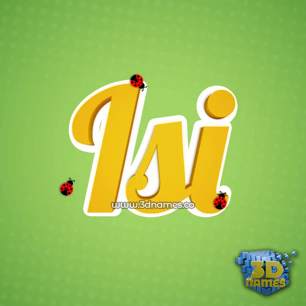 isi in Ladybugs style - 3D name wallpaper
