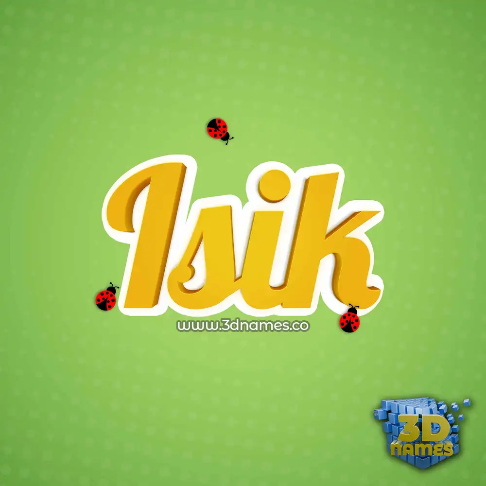 isik in Ladybugs style - 3D name wallpaper