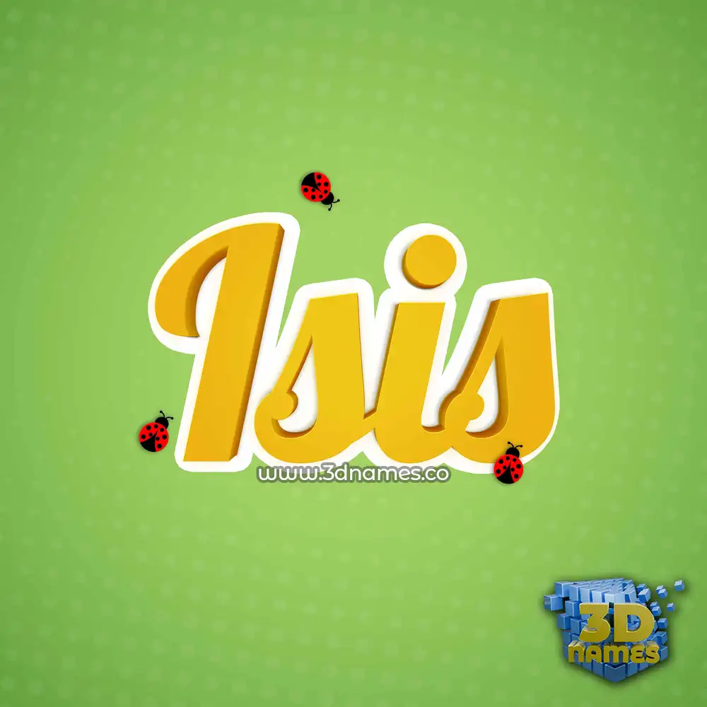 isis in Ladybugs style - 3D name wallpaper