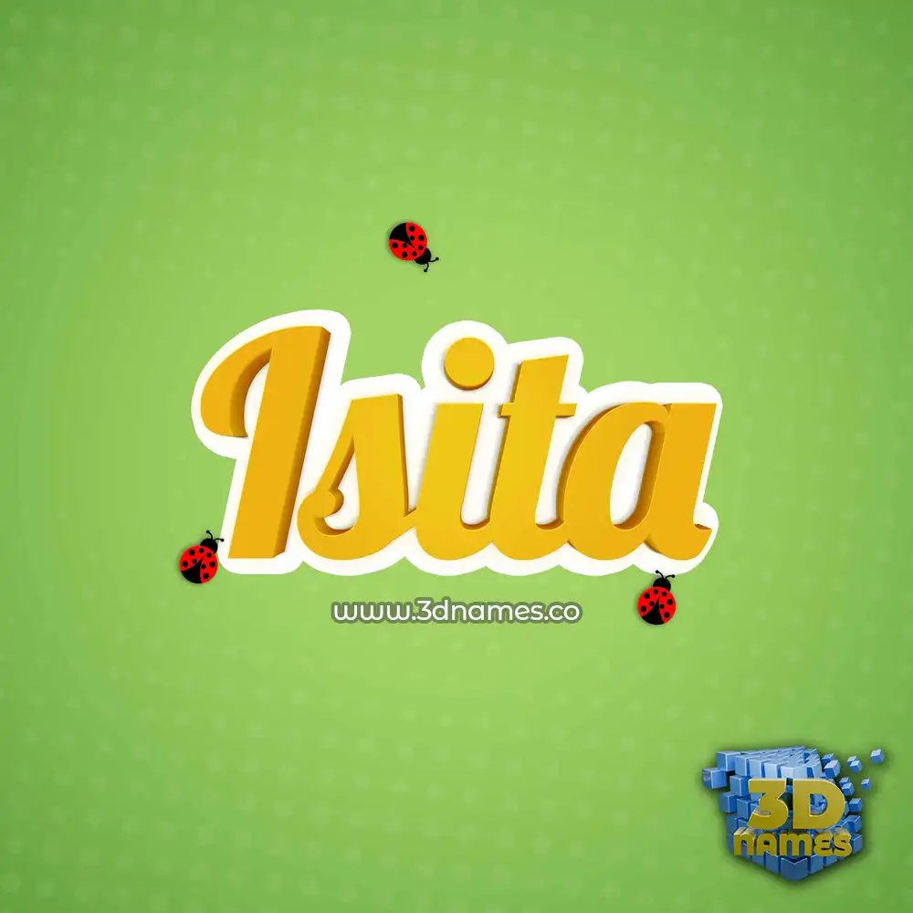 isita in Ladybugs style - 3D name wallpaper