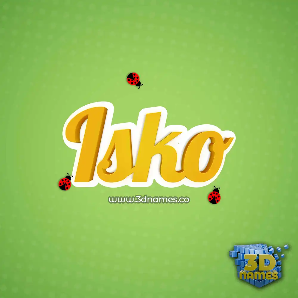 isko in Ladybugs style - 3D name wallpaper