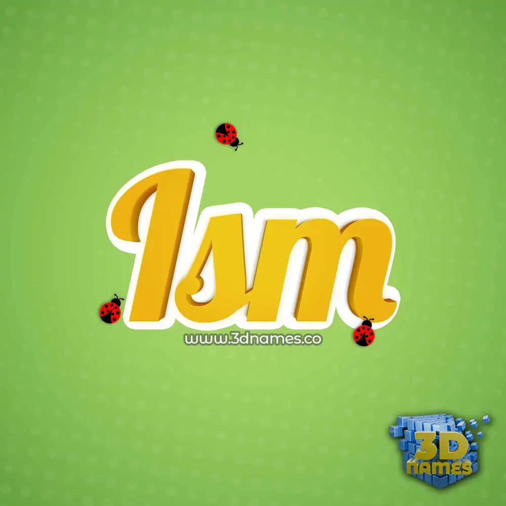 ism in Ladybugs style - 3D name wallpaper