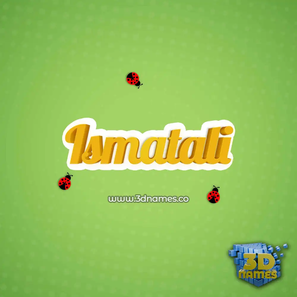 ismatali in Ladybugs style - 3D name wallpaper