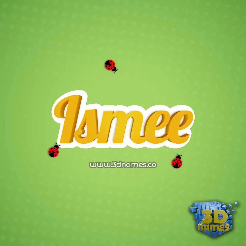 ismee in Ladybugs style - 3D name wallpaper
