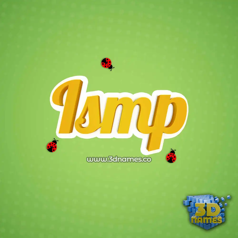 ismp in Ladybugs style - 3D name wallpaper