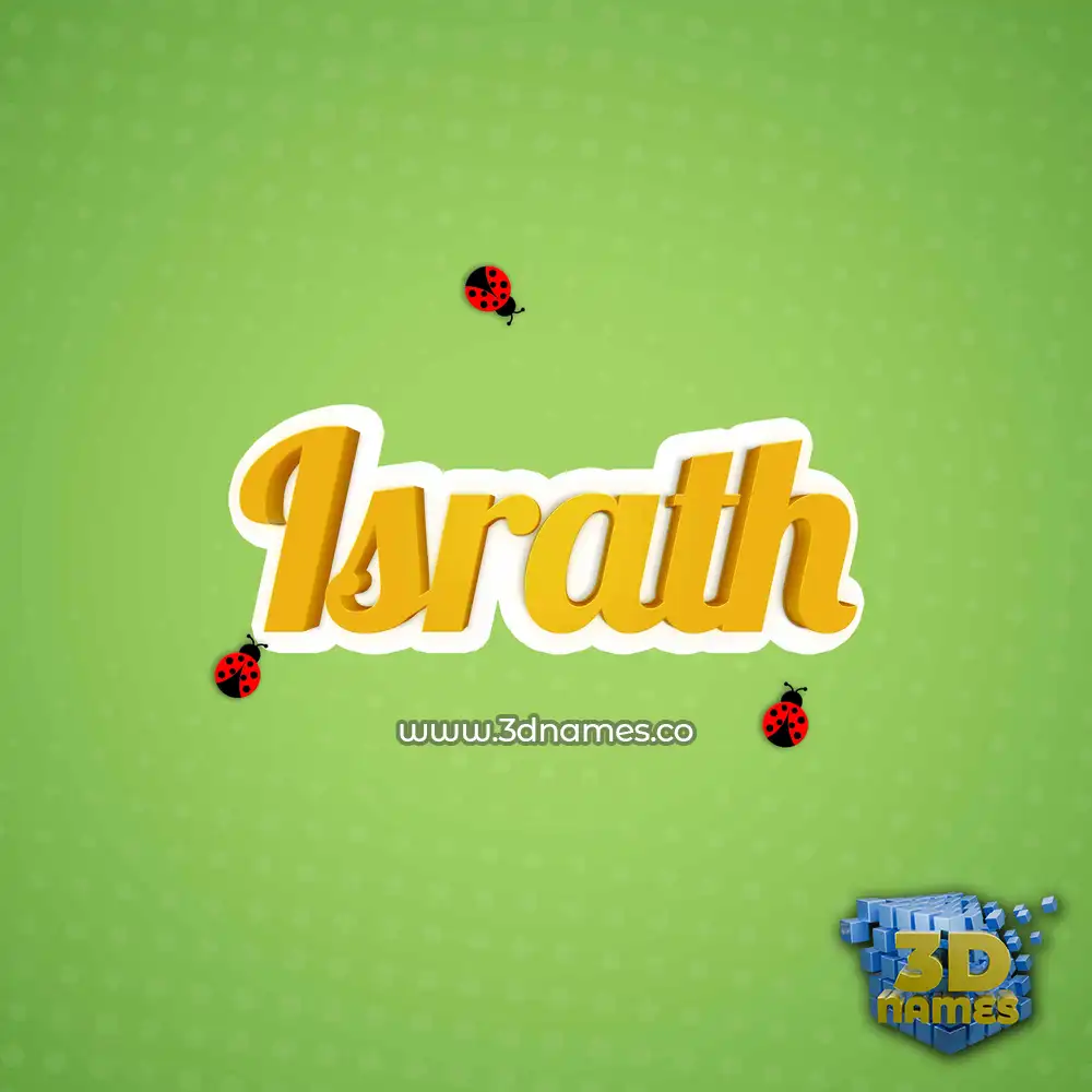 israth in Ladybugs style - 3D name wallpaper