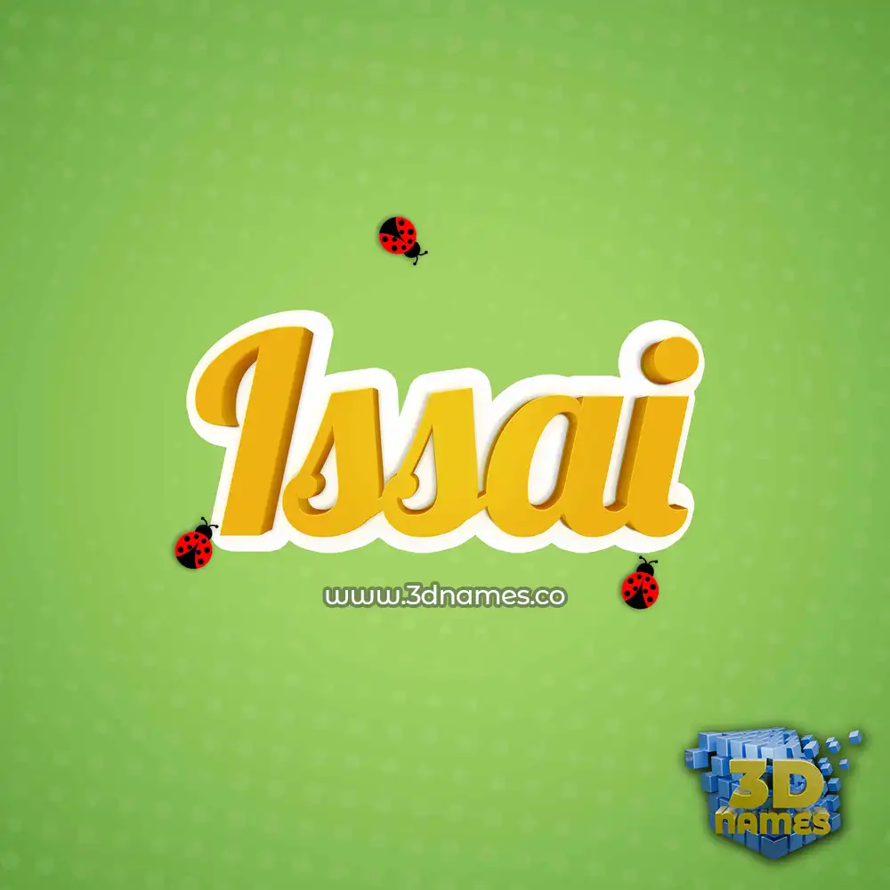 issai in Ladybugs style - 3D name wallpaper