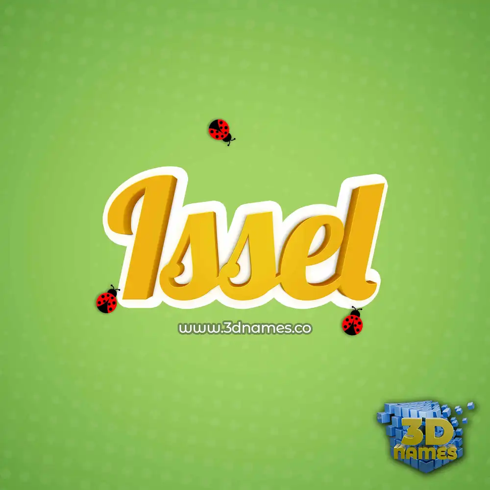 issel in Ladybugs style - 3D name wallpaper
