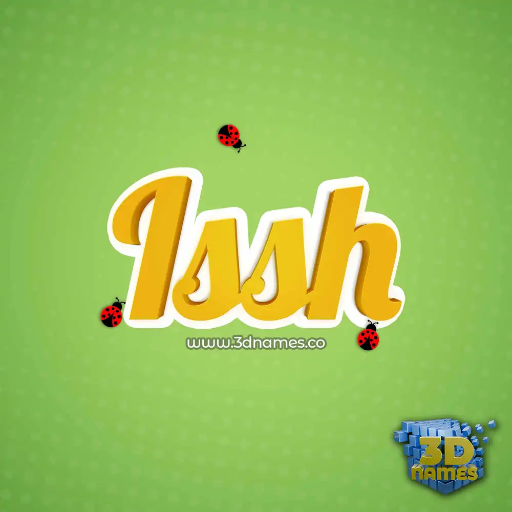 issh in Ladybugs style - 3D name wallpaper