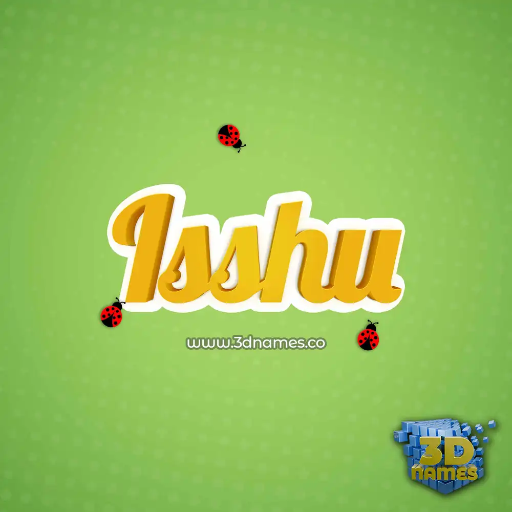 isshu in Ladybugs style - 3D name wallpaper