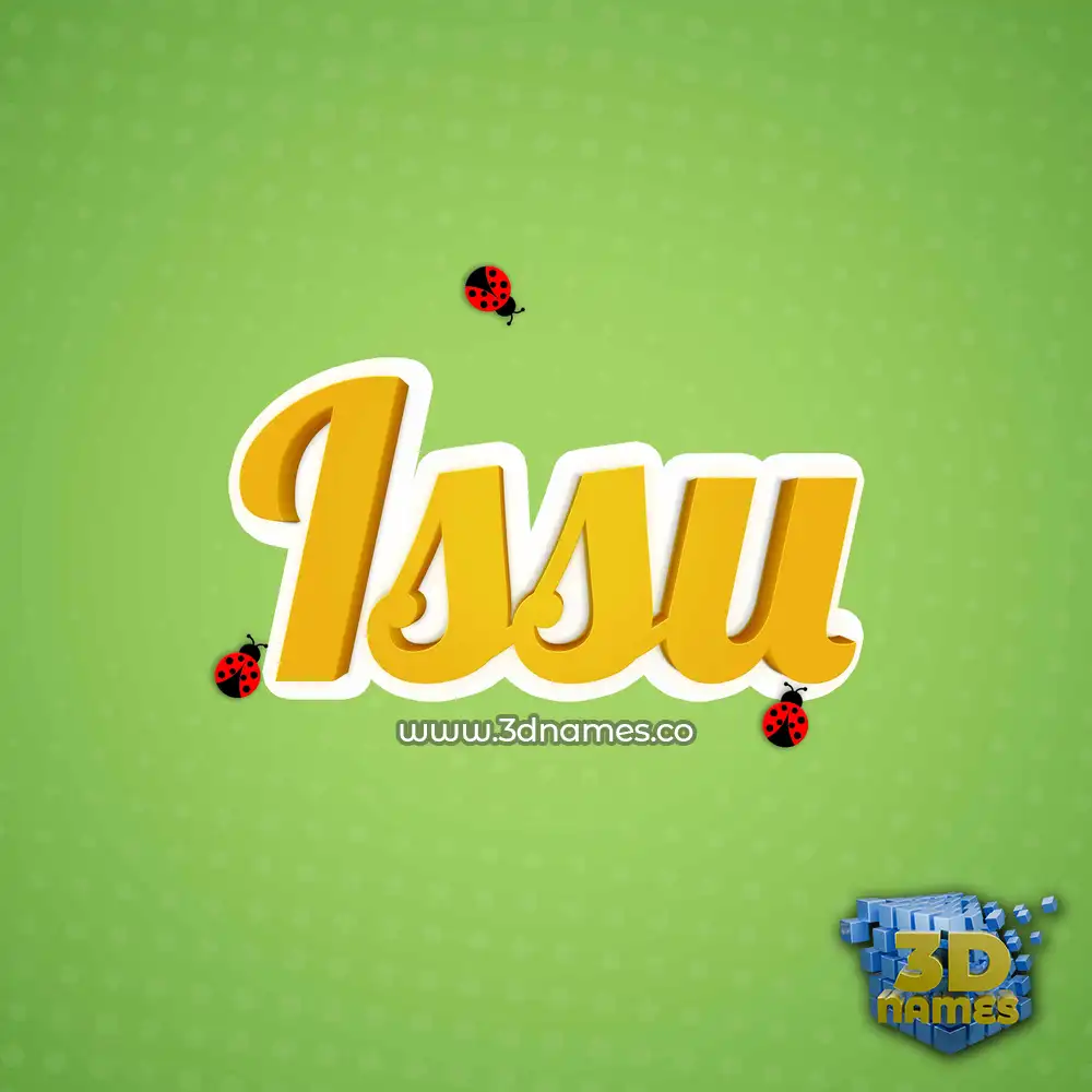 issu in Ladybugs style - 3D name wallpaper