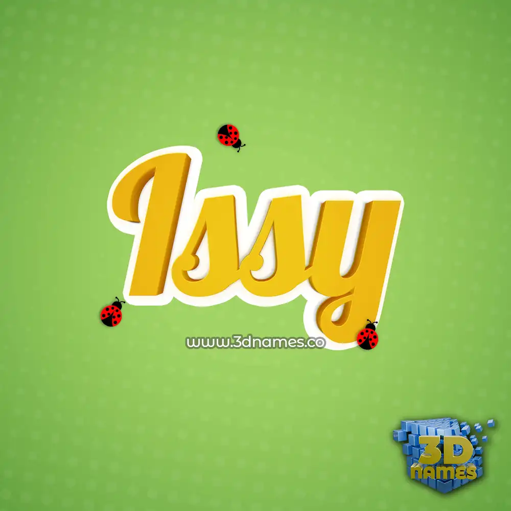 issy in Ladybugs style - 3D name wallpaper