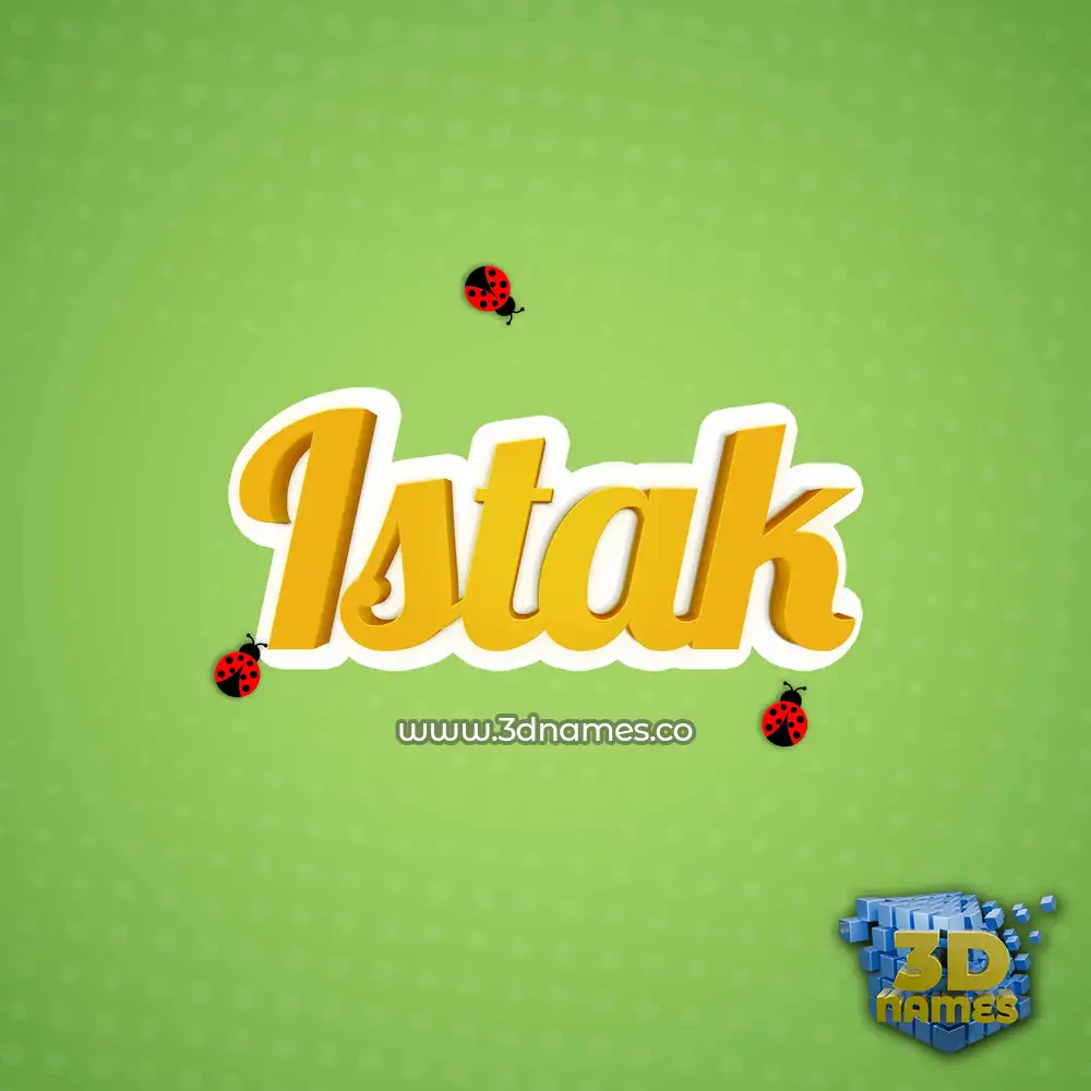 istak in Ladybugs style - 3D name wallpaper