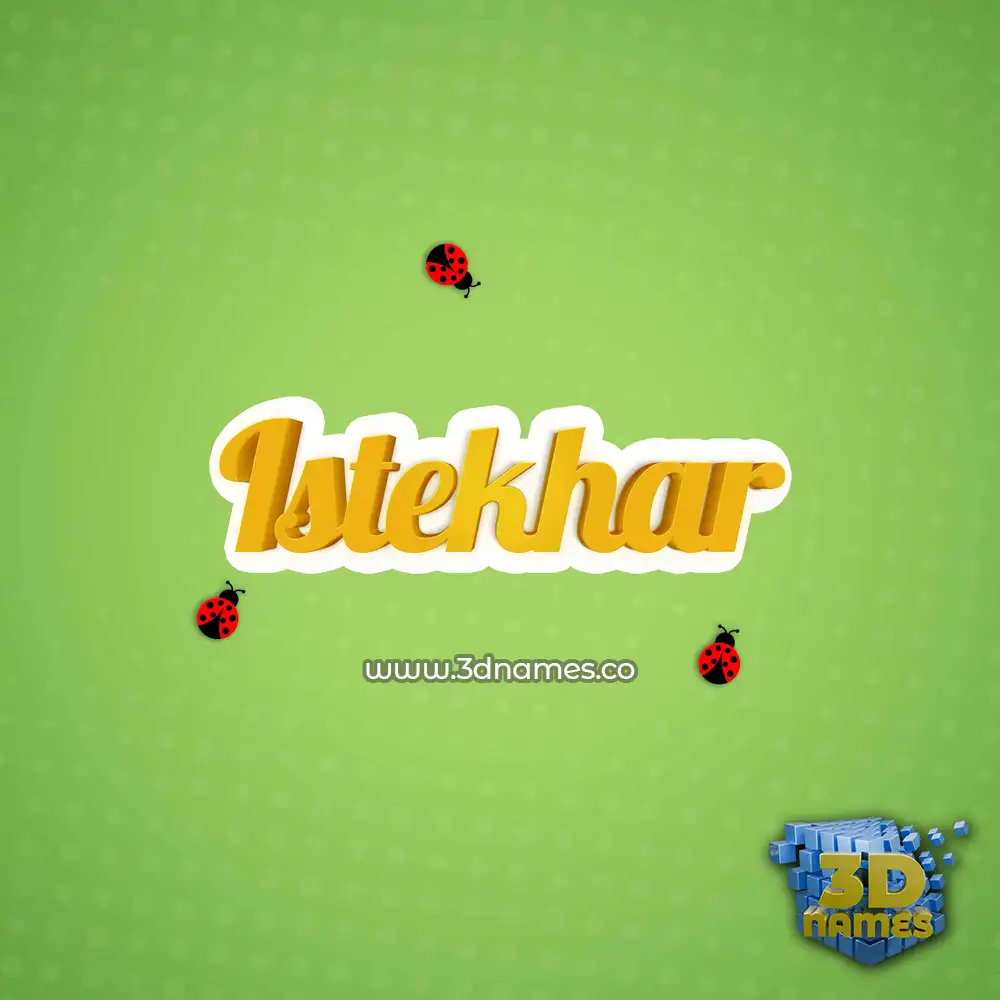 istekhar in Ladybugs style - 3D name wallpaper
