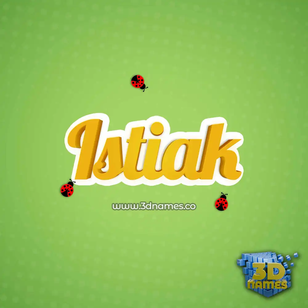 istiak in Ladybugs style - 3D name wallpaper