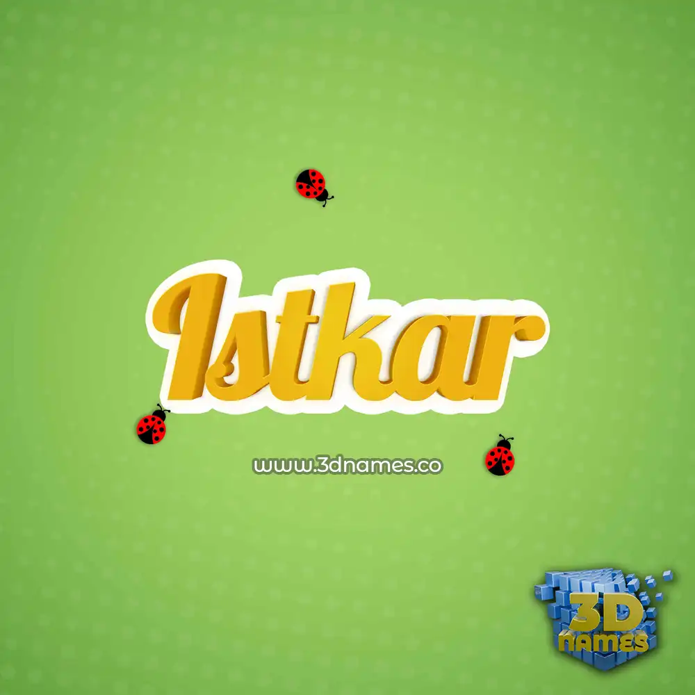 istkar in Ladybugs style - 3D name wallpaper
