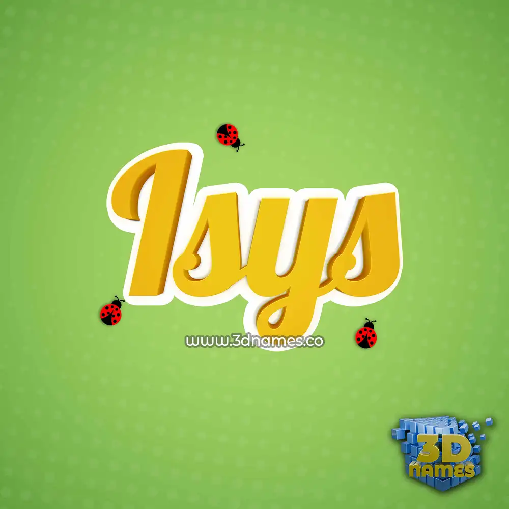 isys in Ladybugs style - 3D name wallpaper