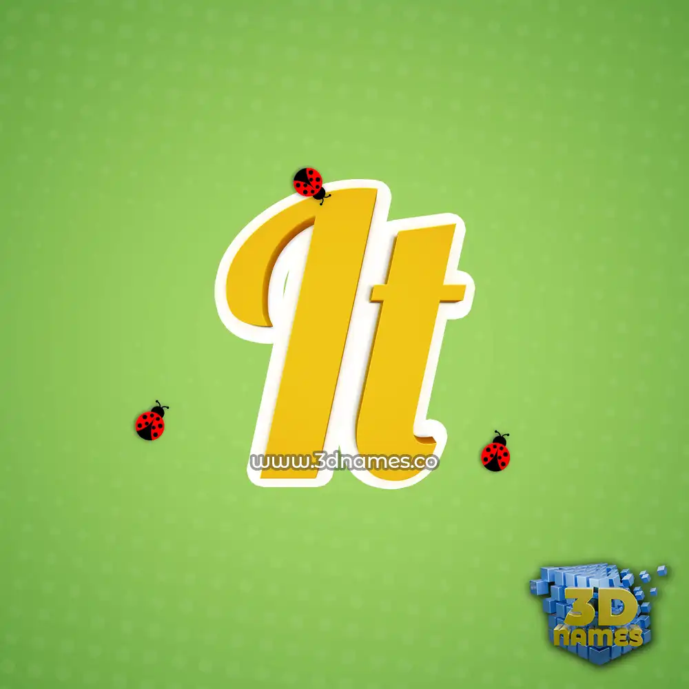 it in Ladybugs style - 3D name wallpaper
