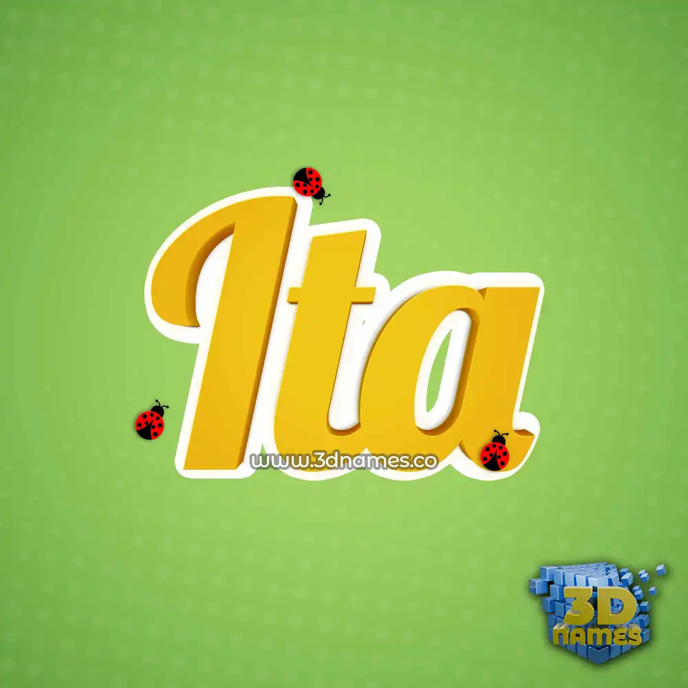ita in Ladybugs style - 3D name wallpaper