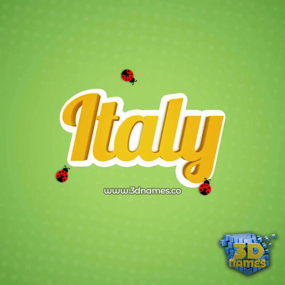 italy in Ladybugs style - 3D name wallpaper