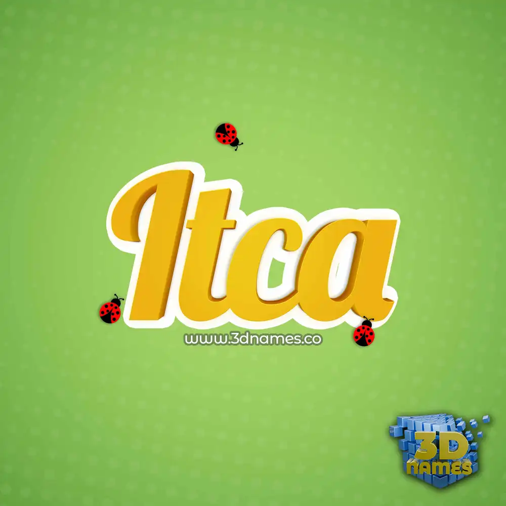 itca in Ladybugs style - 3D name wallpaper
