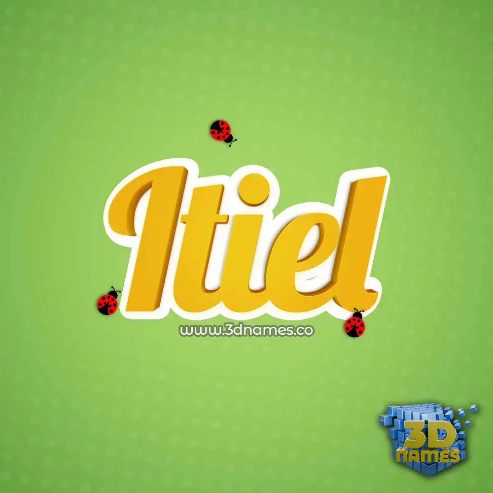 itiel in Ladybugs style - 3D name wallpaper