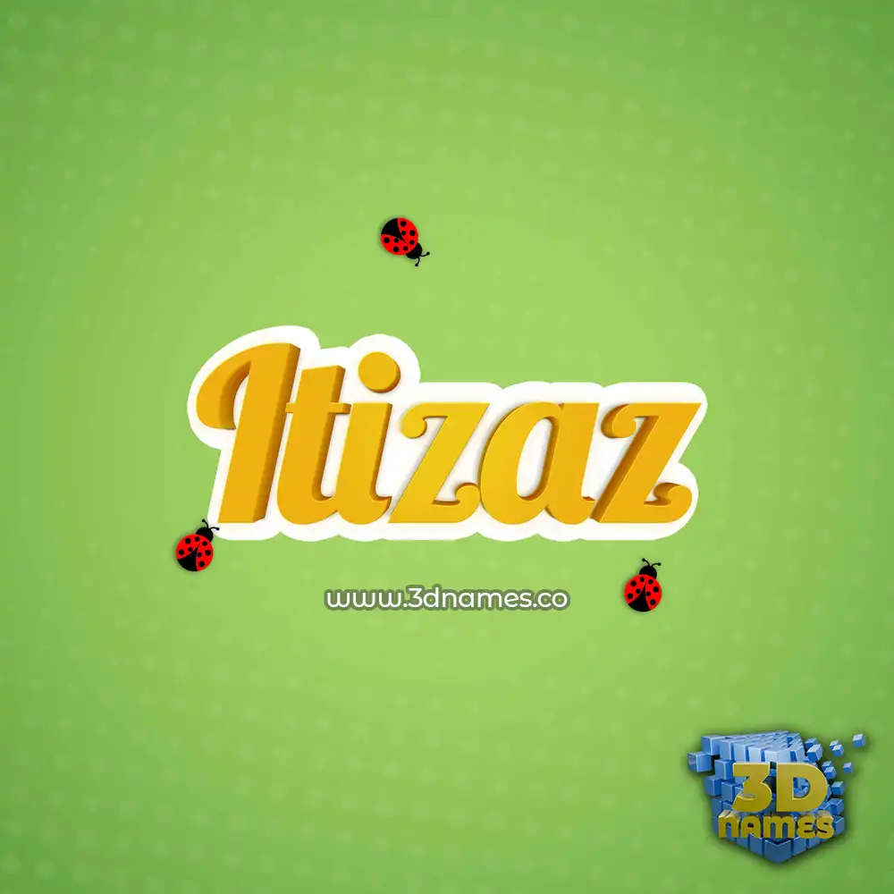 itizaz in Ladybugs style - 3D name wallpaper