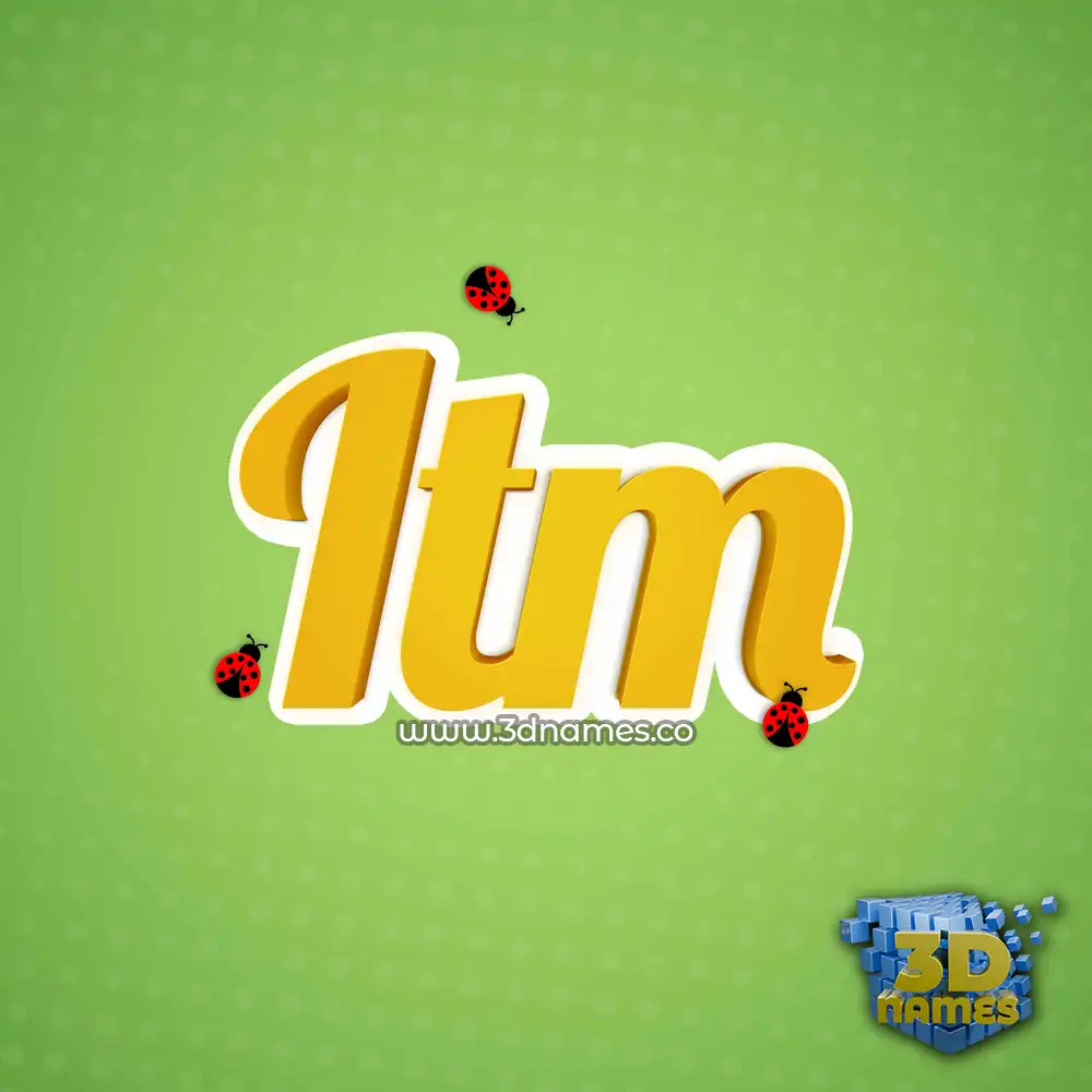 itm in Ladybugs style - 3D name wallpaper