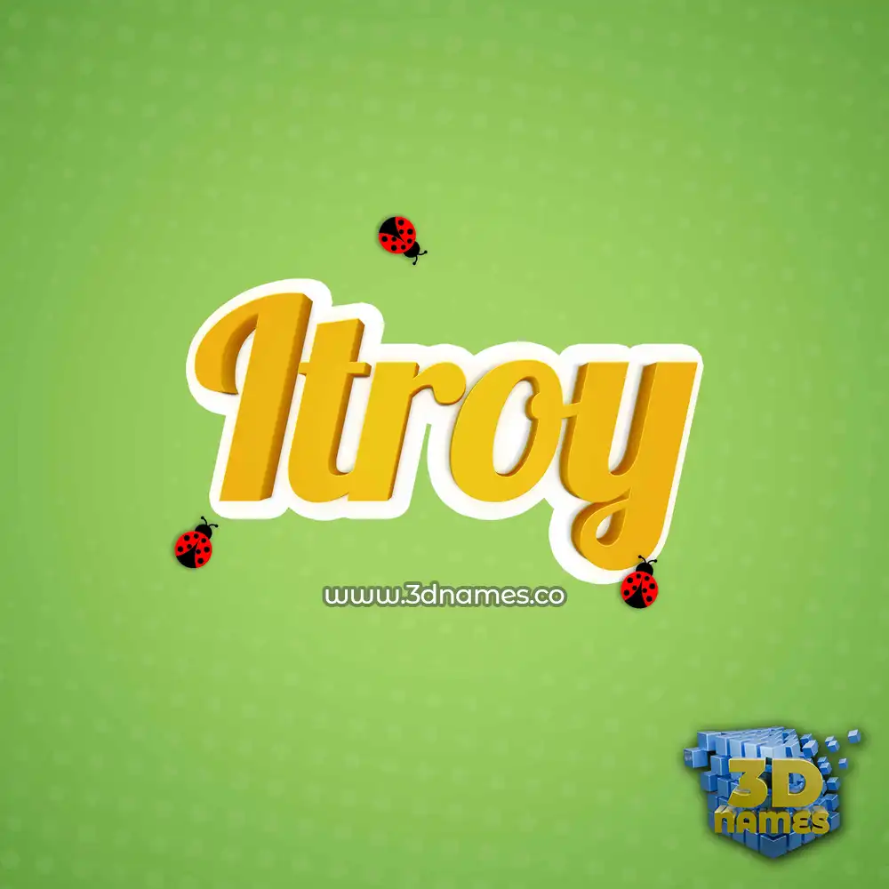 itroy in Ladybugs style - 3D name wallpaper