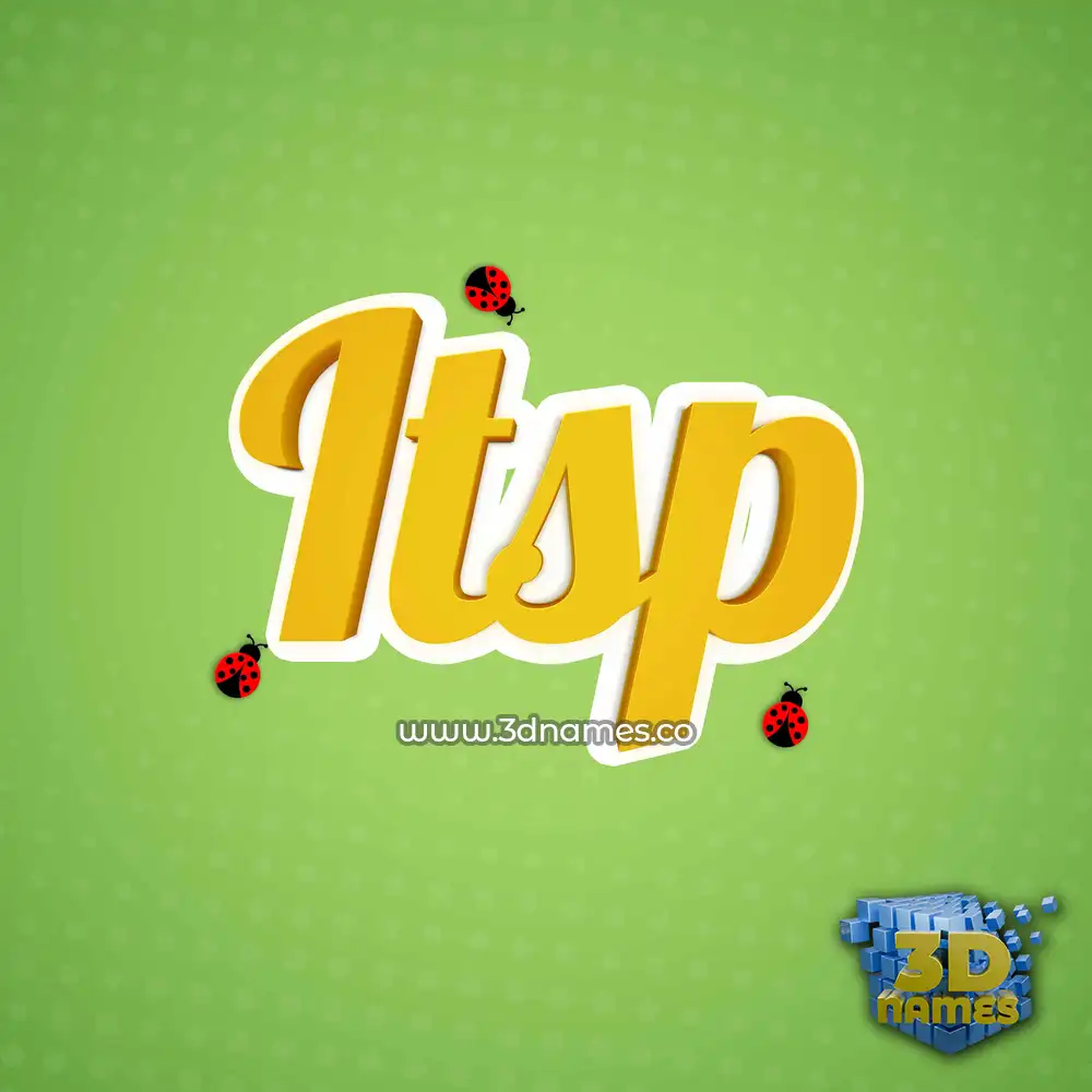 itsp in Ladybugs style - 3D name wallpaper