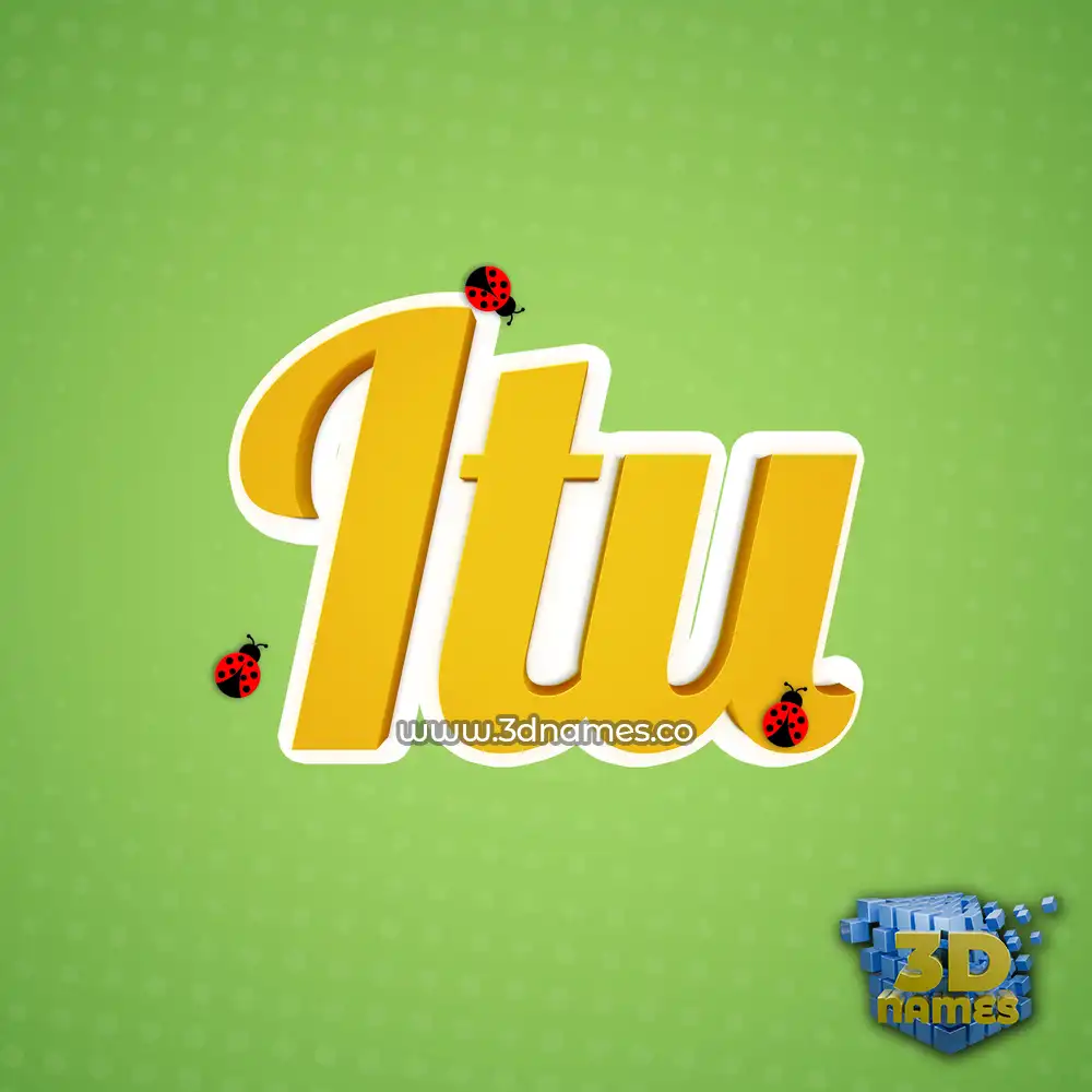 itu in Ladybugs style - 3D name wallpaper