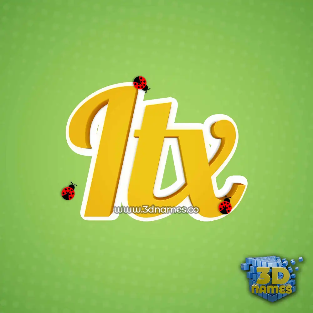 itx in Ladybugs style - 3D name wallpaper
