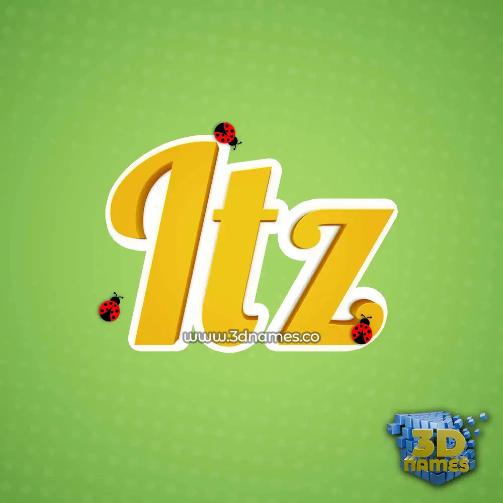 itz in Ladybugs style - 3D name wallpaper