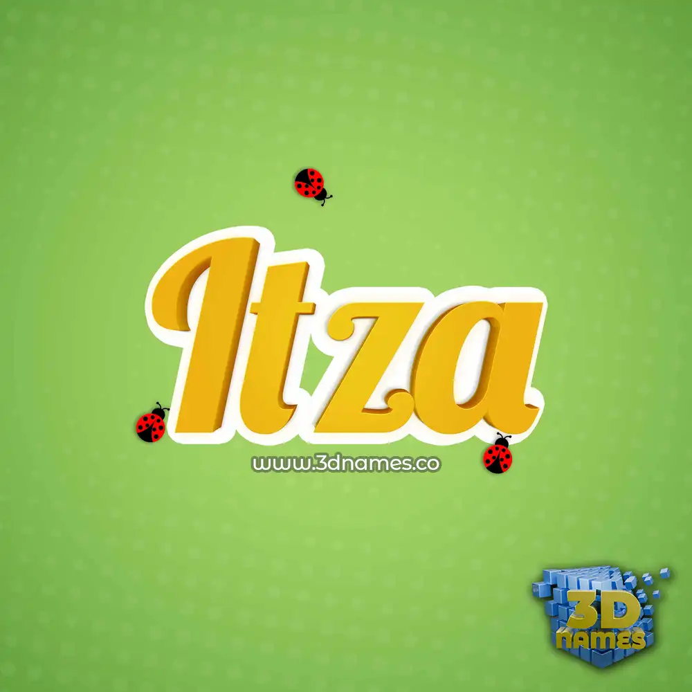 itza in Ladybugs style - 3D name wallpaper