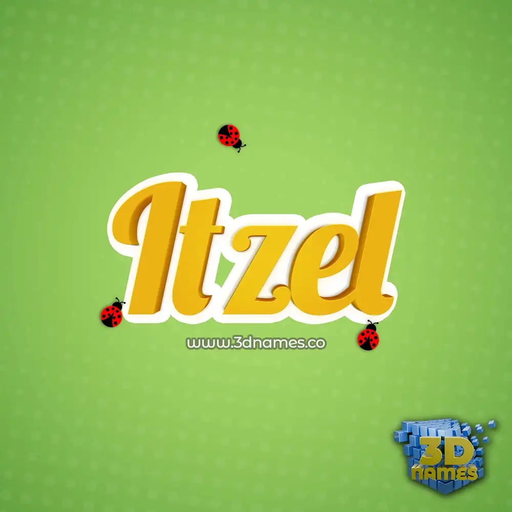 itzel in Ladybugs style - 3D name wallpaper