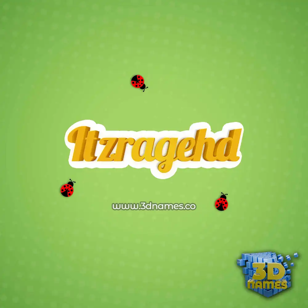 itzragehd in Ladybugs style - 3D name wallpaper