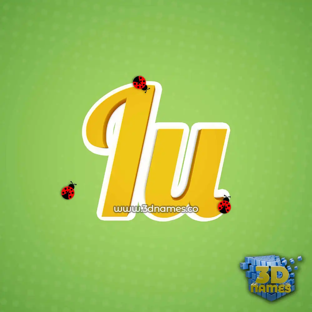 iu in Ladybugs style - 3D name wallpaper