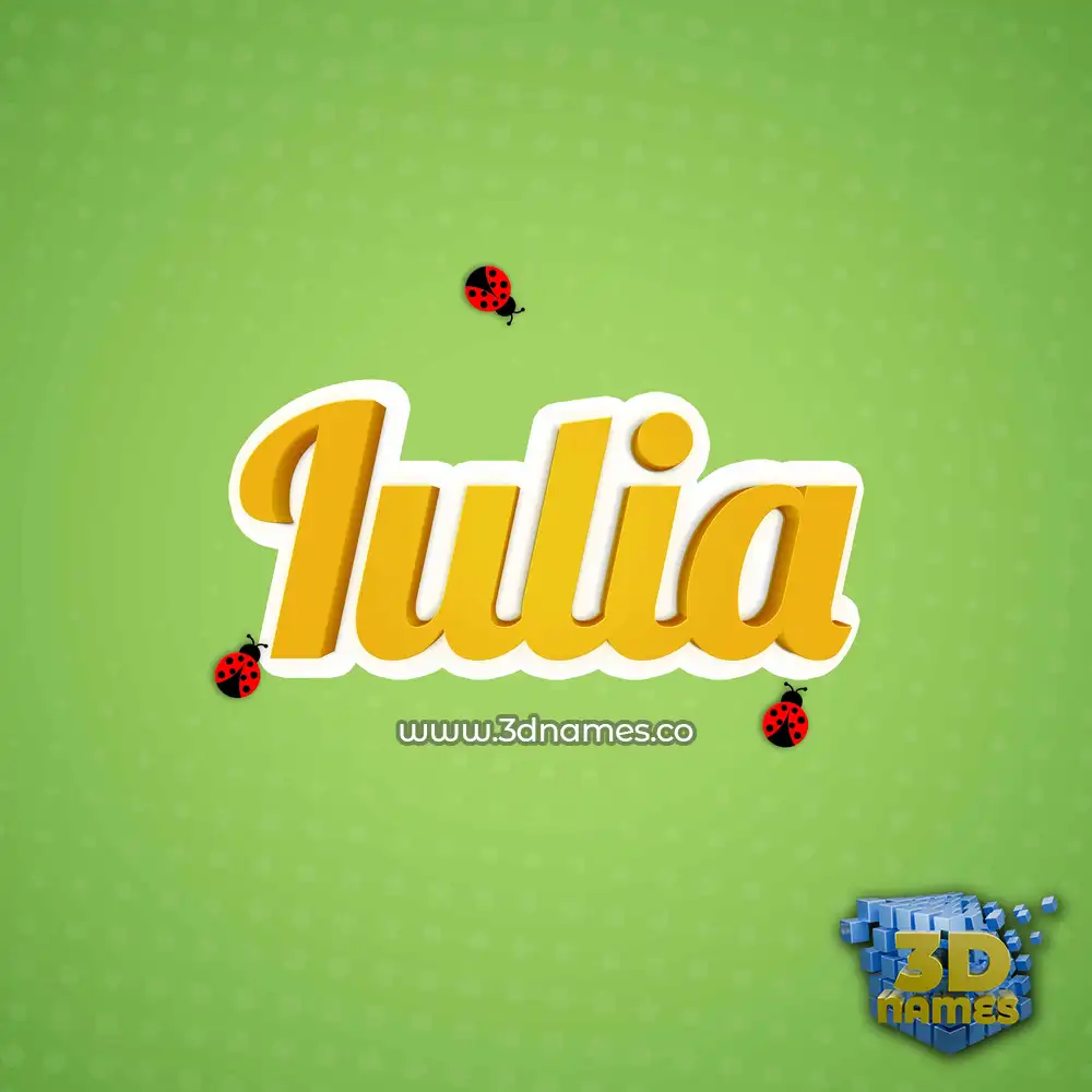 iulia in Ladybugs style - 3D name wallpaper