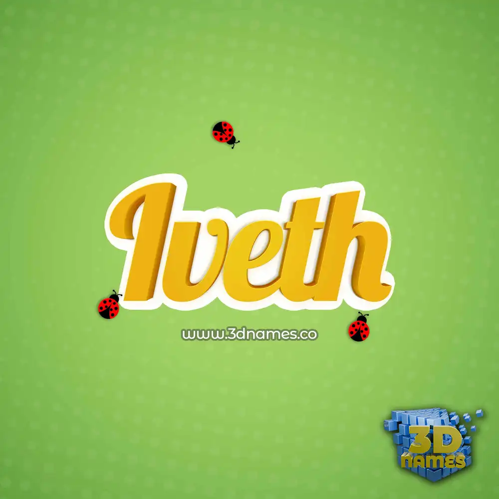 iveth in Ladybugs style - 3D name wallpaper