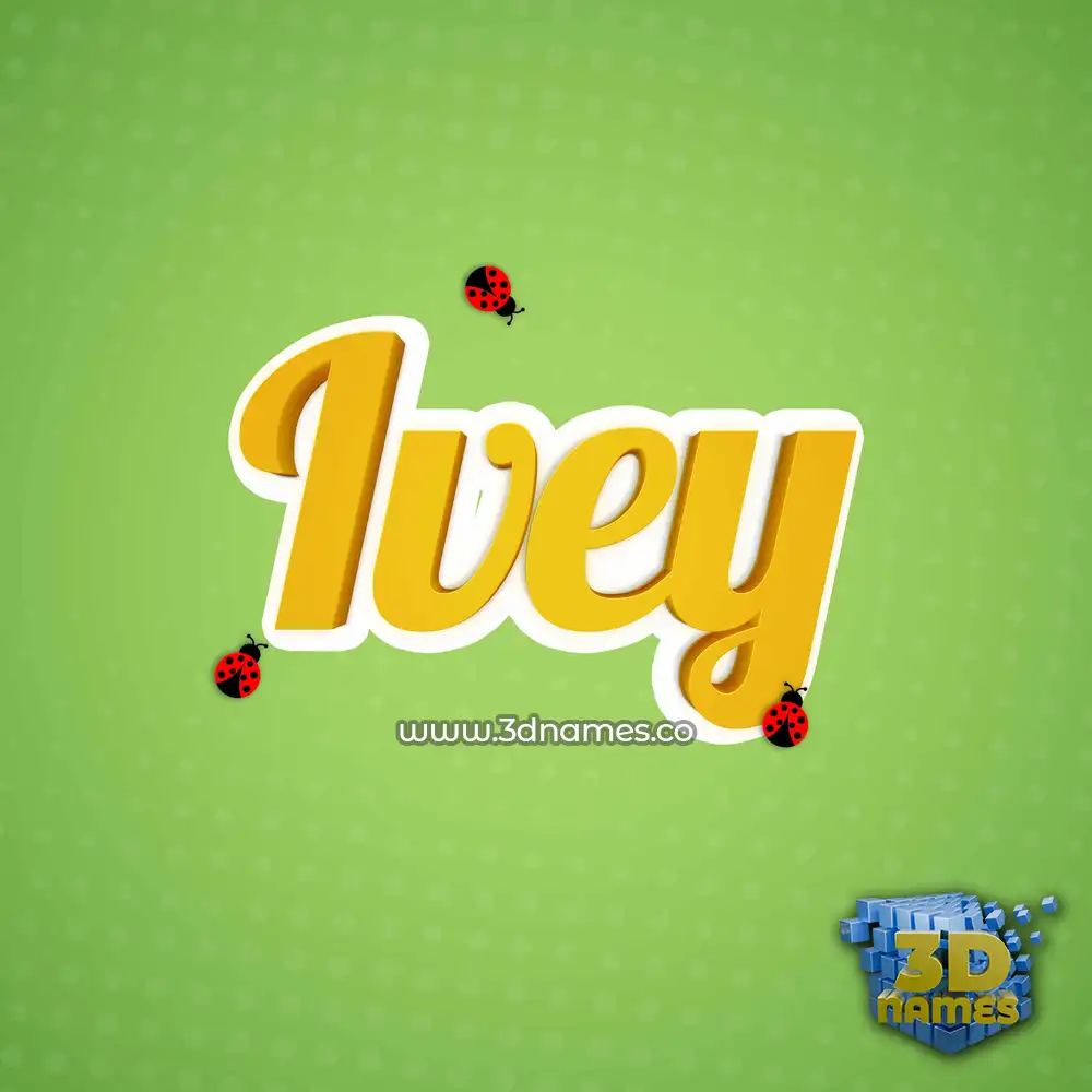 ivey in Ladybugs style - 3D name wallpaper