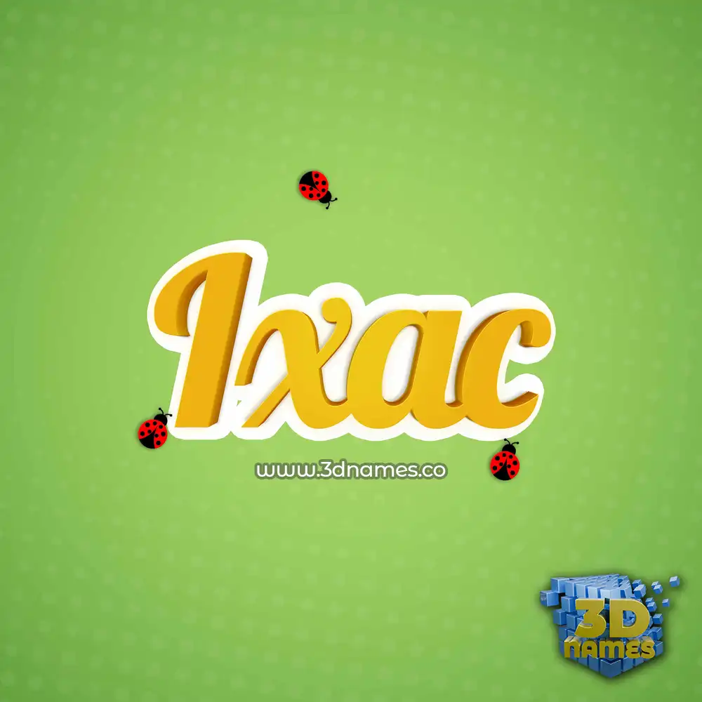 ixac in Ladybugs style - 3D name wallpaper