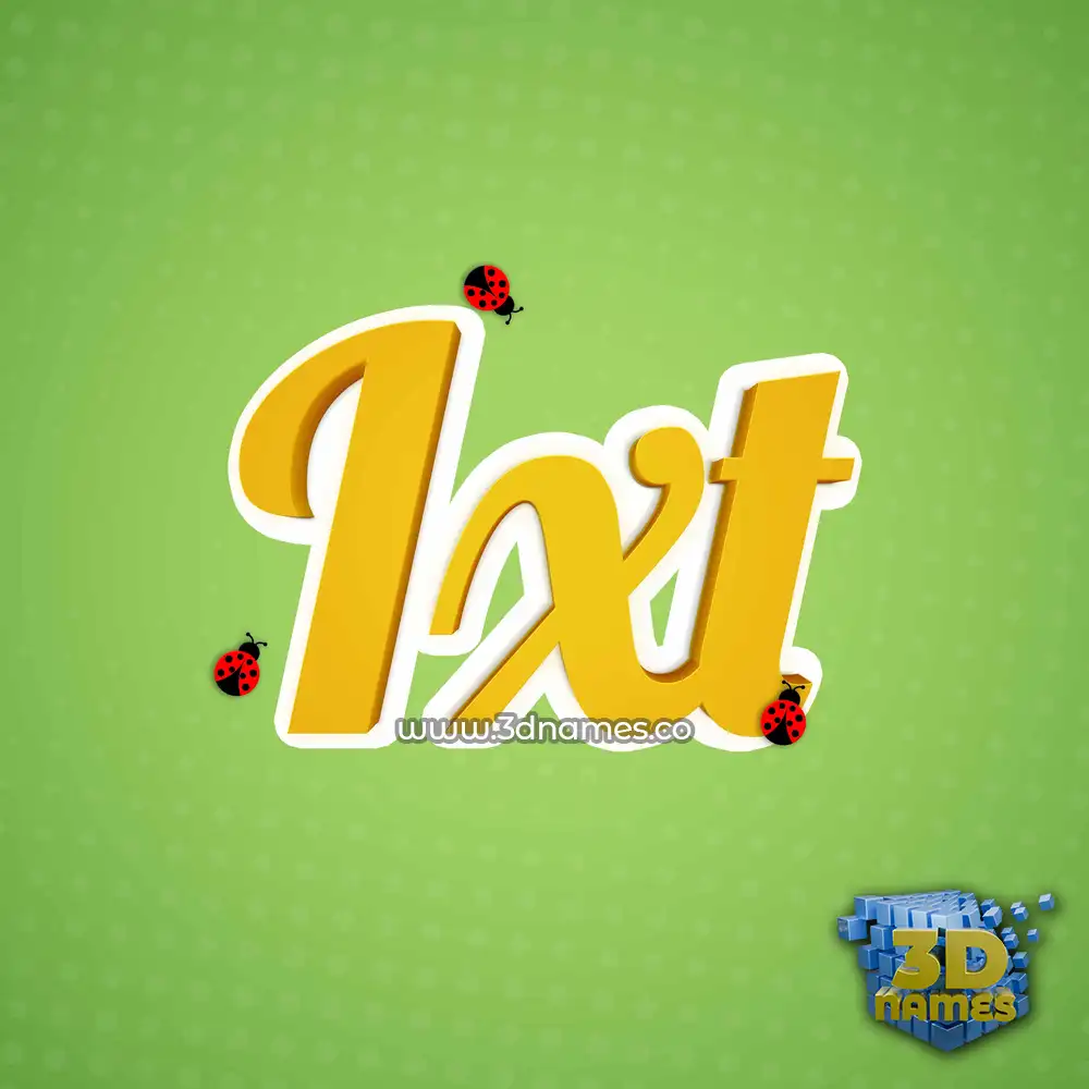 ixt in Ladybugs style - 3D name wallpaper