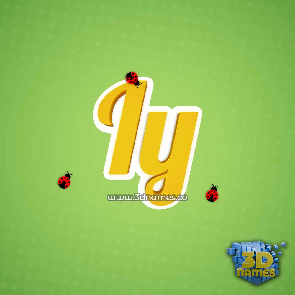 iy in Ladybugs style - 3D name wallpaper