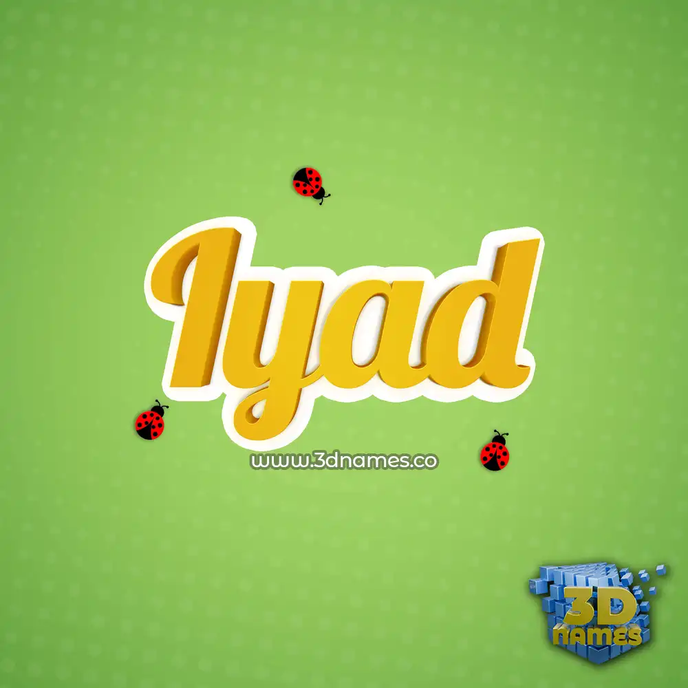 iyad in Ladybugs style - 3D name wallpaper