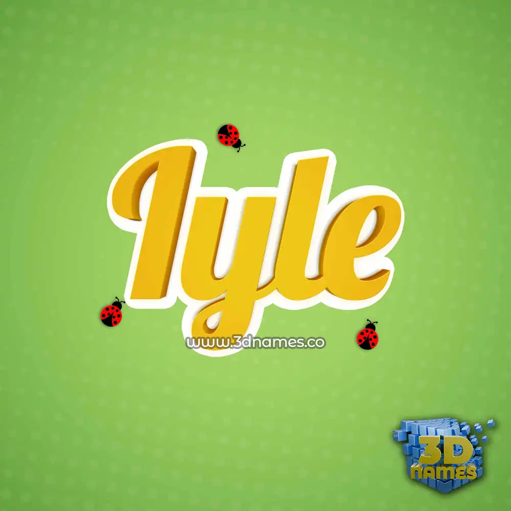 iyle in Ladybugs style - 3D name wallpaper