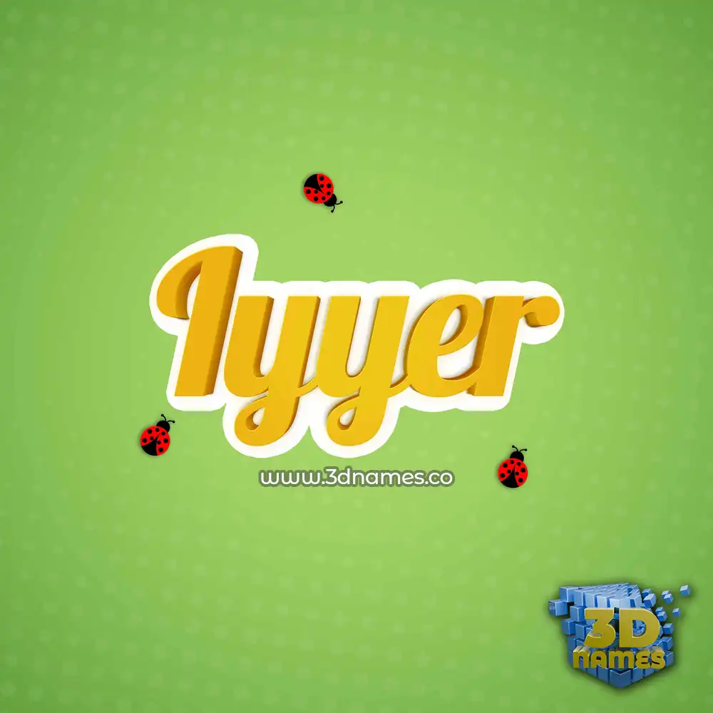 iyyer in Ladybugs style - 3D name wallpaper