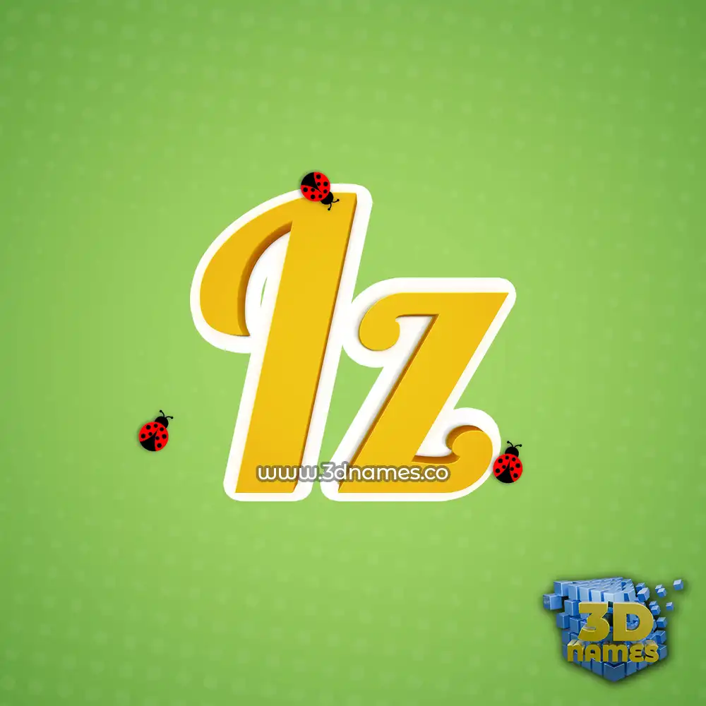 iz in Ladybugs style - 3D name wallpaper